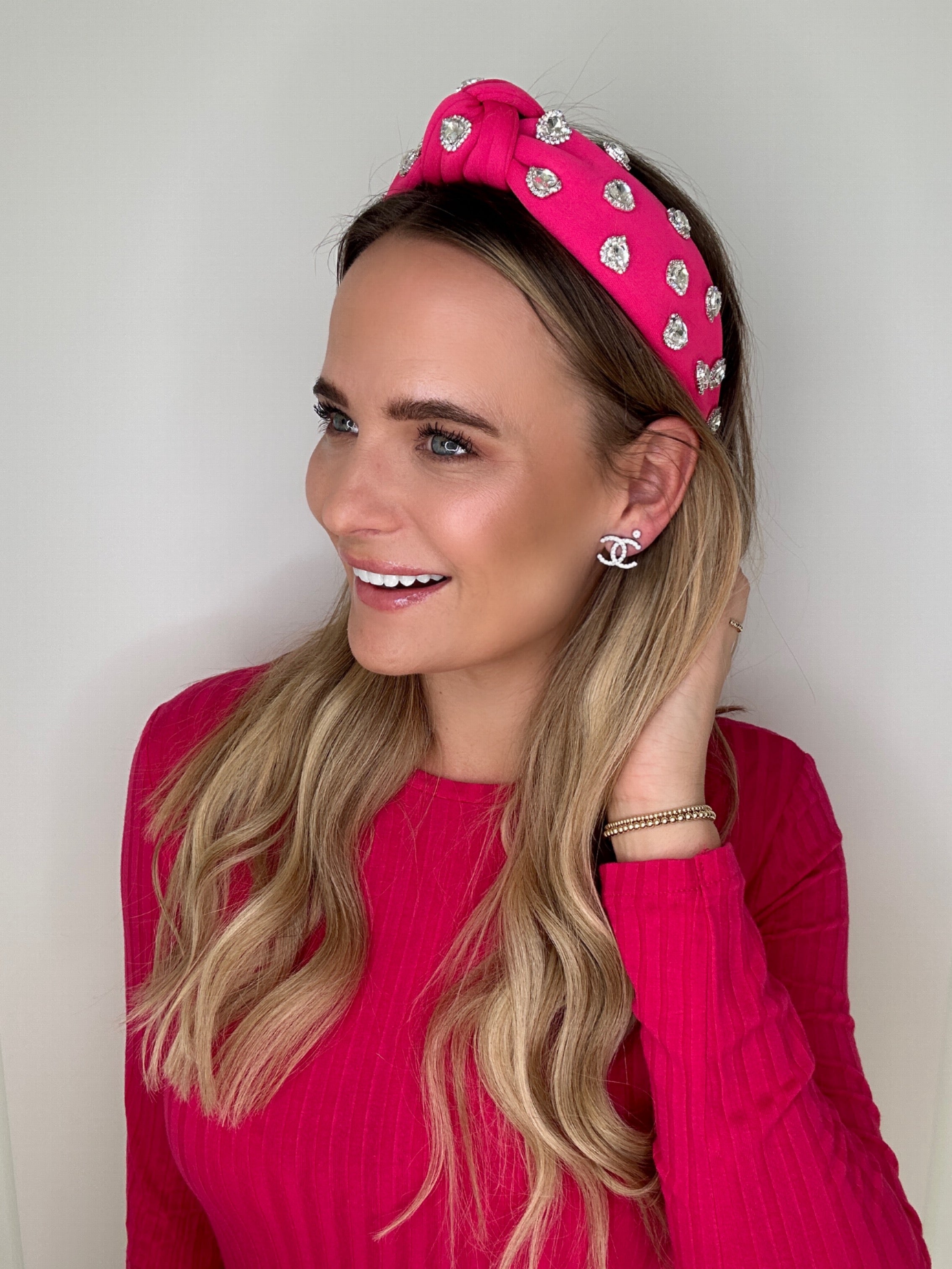 Knotted Headbands- Crystal Heart