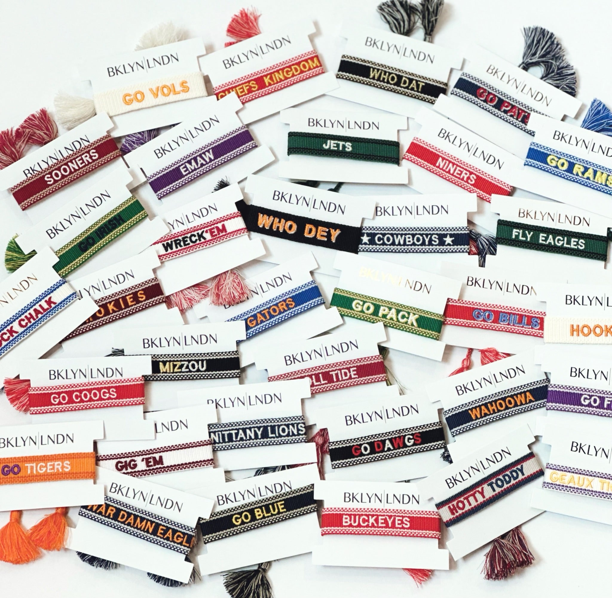 Embroidered Tassel Bracelet- NFL