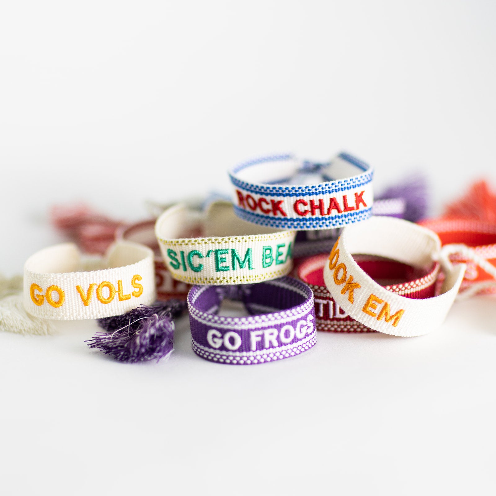 Embroidered Tassel Bracelet- NFL