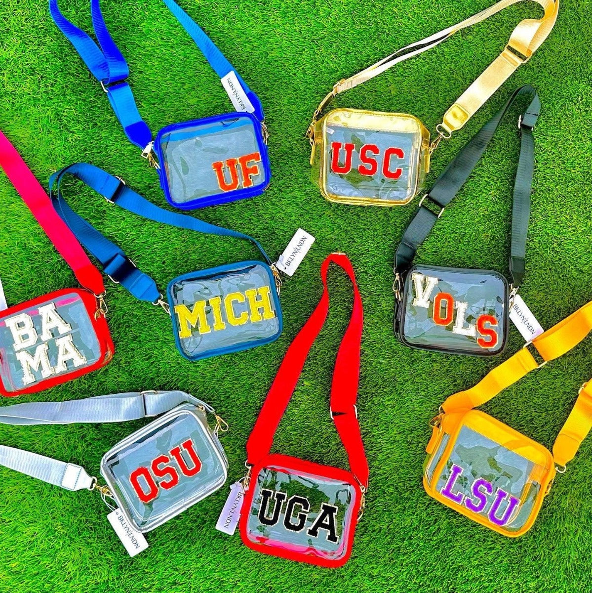 Clear Stadium Bag - Clear Crossbody Purse - Customizable Stadium Bag - Clear Concert purse - Clear Crossbody Bag - Clear Bag - gameday purse