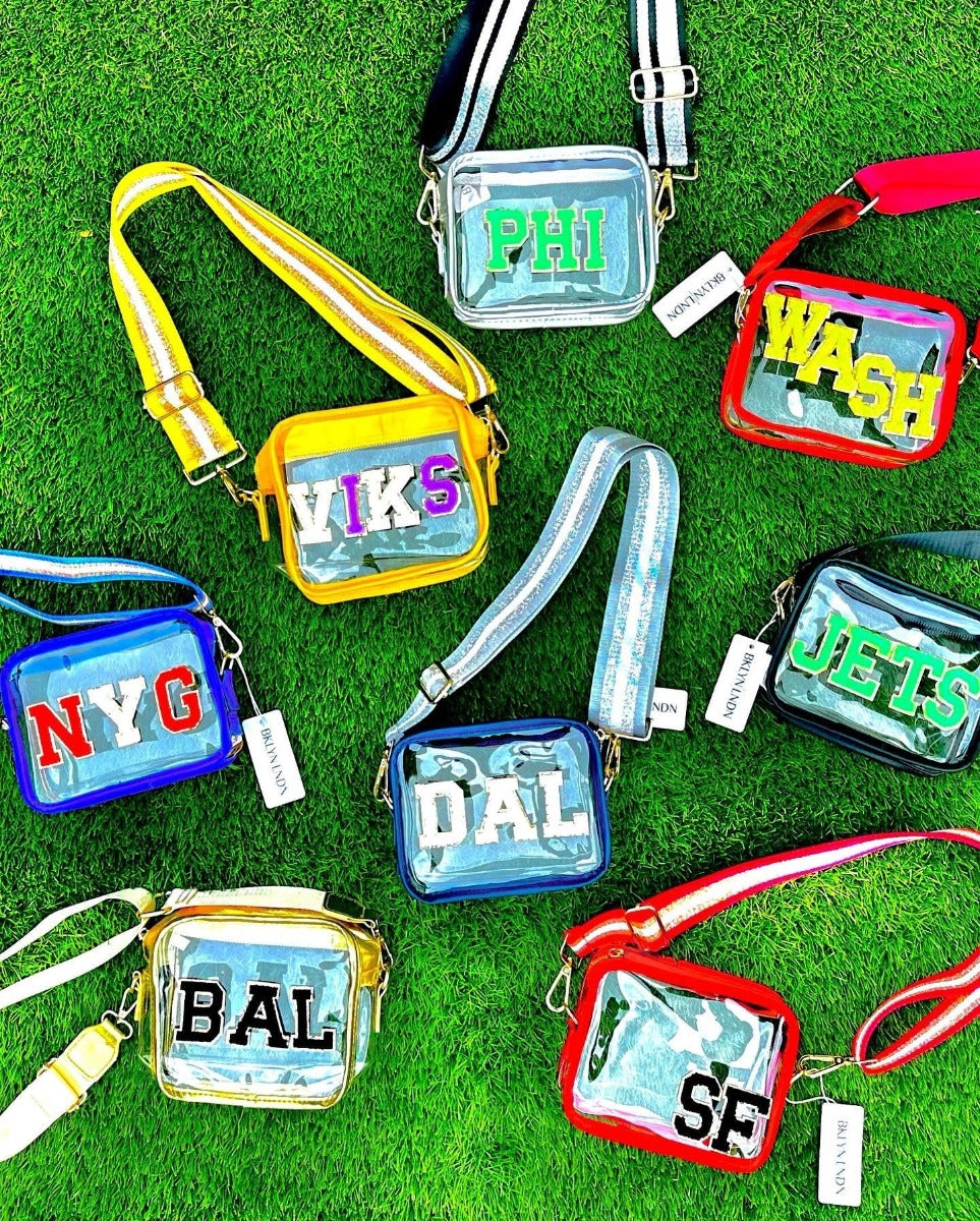 Clear Stadium Bag - Clear Crossbody Purse - Customizable Stadium Bag - Clear Concert purse - Clear Crossbody Bag - Clear Bag - gameday purse