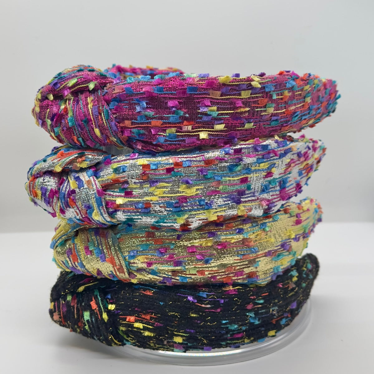 NEW TOP SELLING Designer Headband - Spring Headband - Knot Headband - Crystal Headband - Womens Headband - Metallic Rainbow Headband