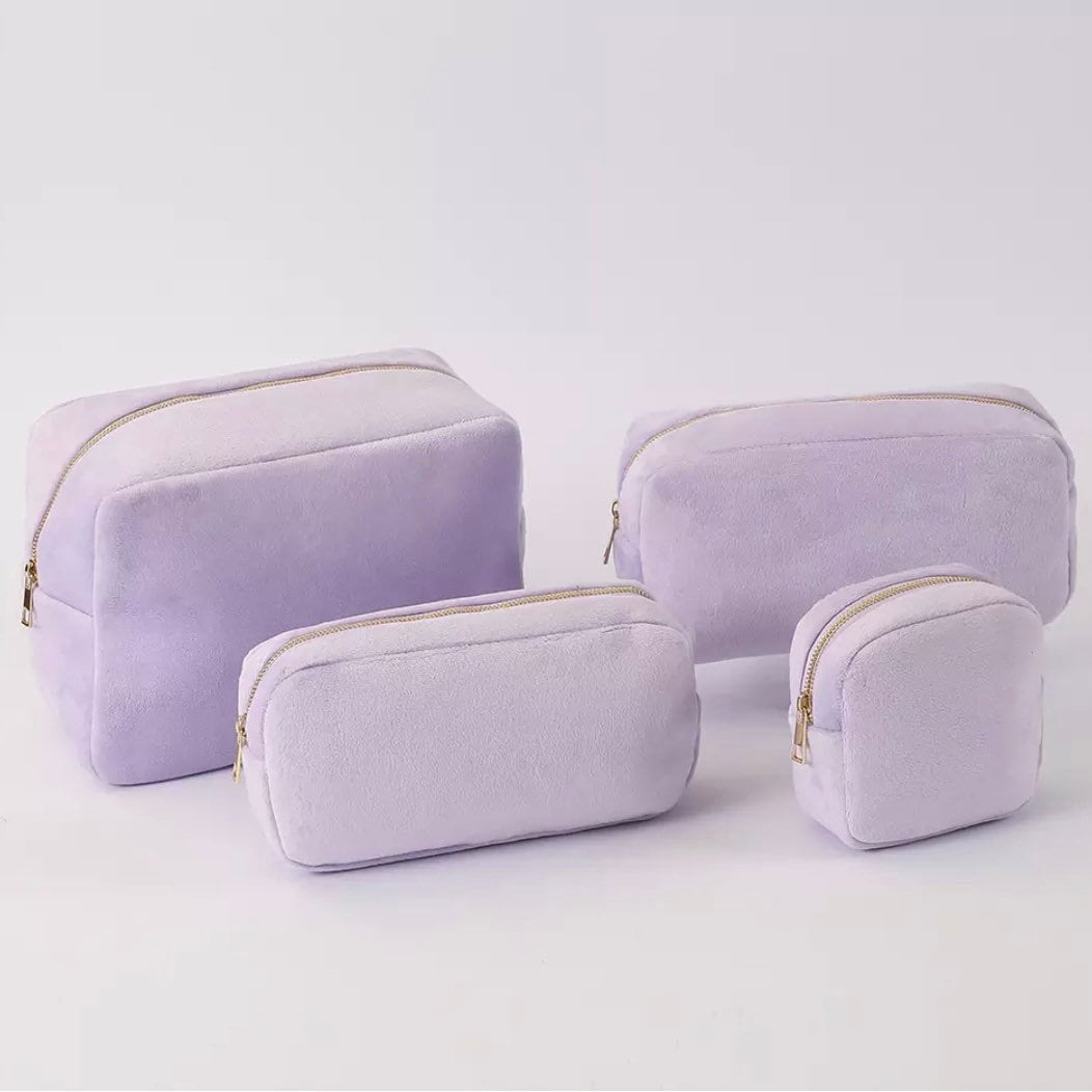 MEDIUM Velvet Bag- Personalized Bag- Cosmetic Bag- Customized Terry Bag- Disney Bag- Personalized Gift- spring break pouch - bridesmaid gift