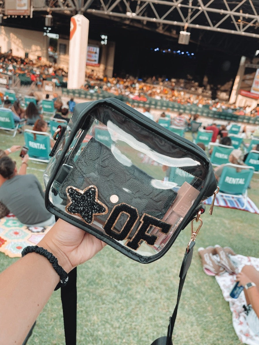 Clear stadium crossbody online bag