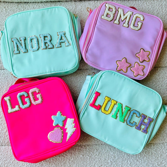 NEW Nylon Lunch box- Personalized lunch box - patch lunch box - school lunchbox - customized lunchbox